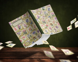 2 Colorful Stamps Collection left handed Notebooks: Flower or mushroom. Which would you choose?