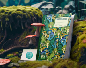 2 Colorful Mushroom Cover Composition Notebooks