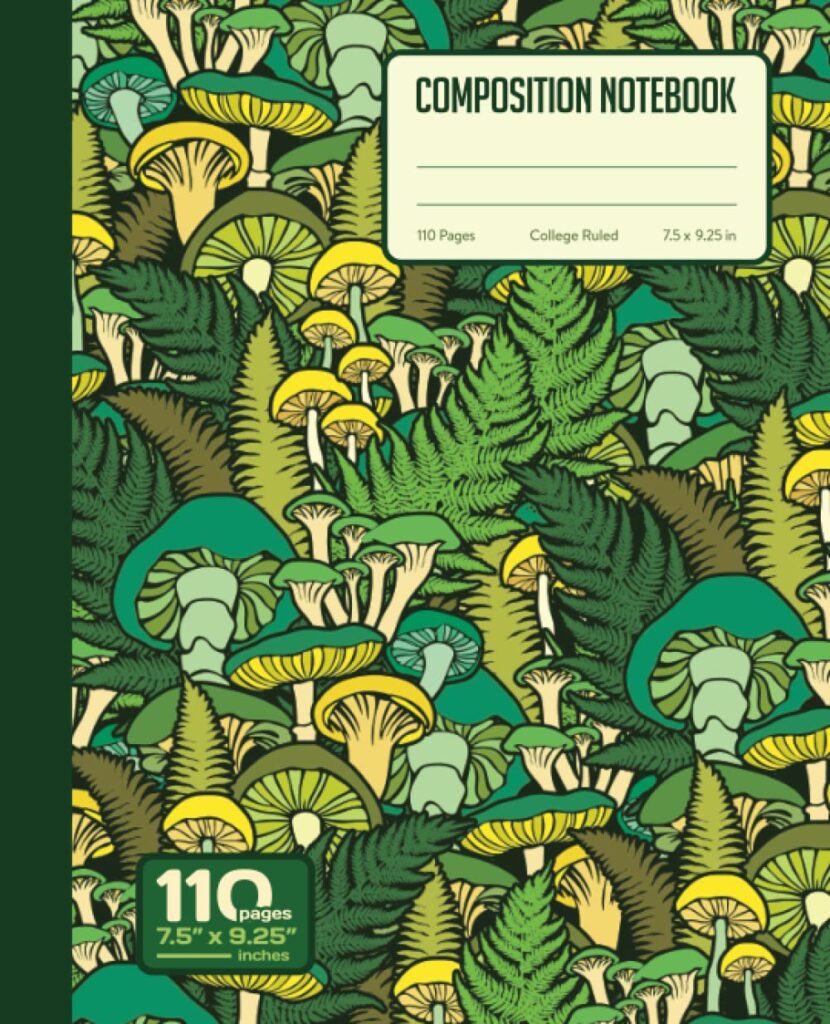 2 Colorful Mushroom Cover Composition Notebooks 1 Mushroom Composition notebook