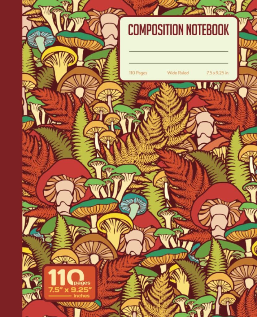 2 Colorful Mushroom Cover Composition Notebooks 2 2 Colorful Mushroom Cover Composition Notebooks 1