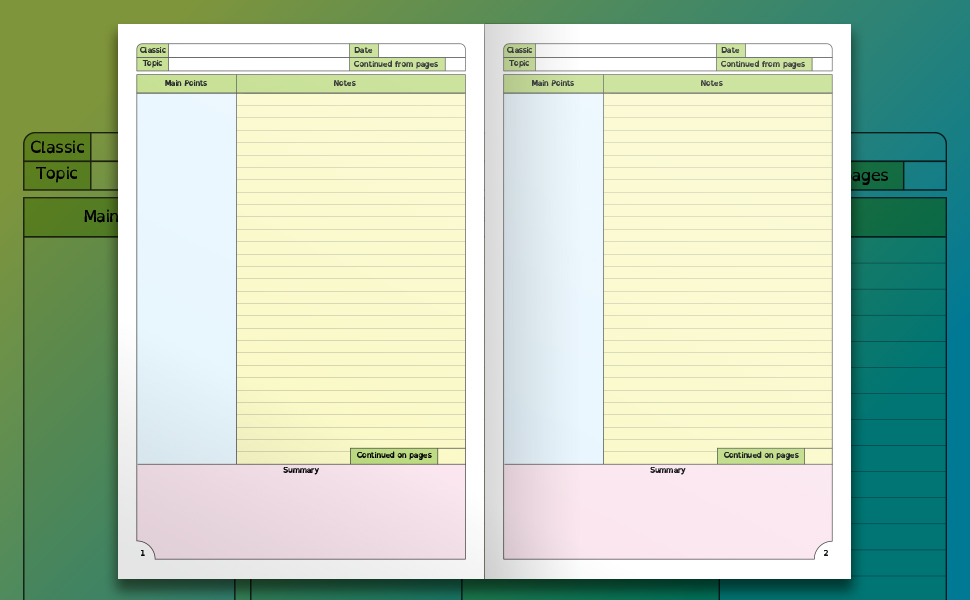 Which Is Best for the Cornell Method Studying: a black and white Cornell notebook or a Colored Cornell notebook? 2