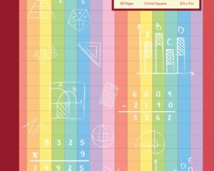 2 Beautiful Colored Grid paper Notebooks Cover Bring the Super Change to Your ADHD Kid’s Math Writing