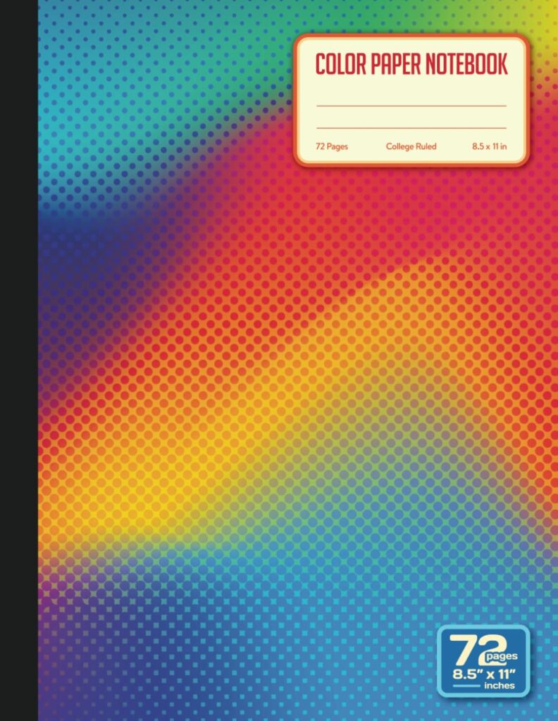 Rainbow Color Paper Notebook: Make Your Kid Inspired and Motivated to Study with such beautiful paper in 2 sizes. 2