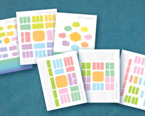 2 Colored Mind Mapping notebooks: Improve Memory and Focus for a person with ADHD.